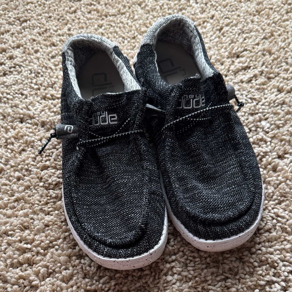 Hey Dude Kids Black Moccasins